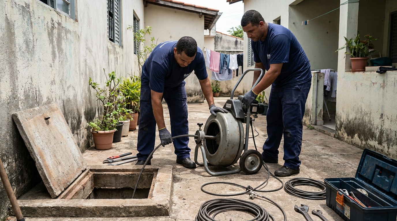 Desentupimento de Coluna Sanitária em Manaus‑AM